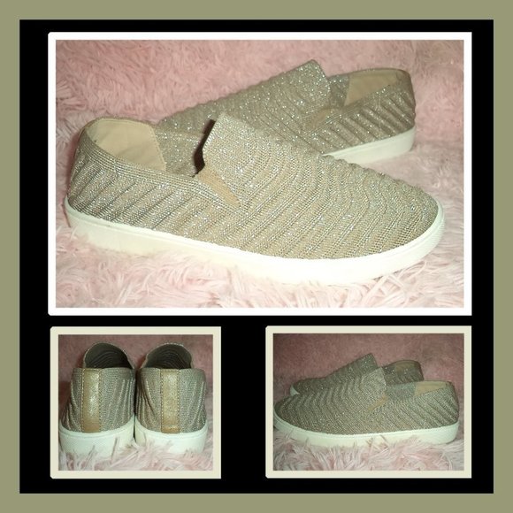 CLIFFS BY WHITE MOUNTAIN TAN WOVEN KNIT SLIP ON SNEAKERS~WOMENS SIZE 8 1/2W - Picture 2 of 8